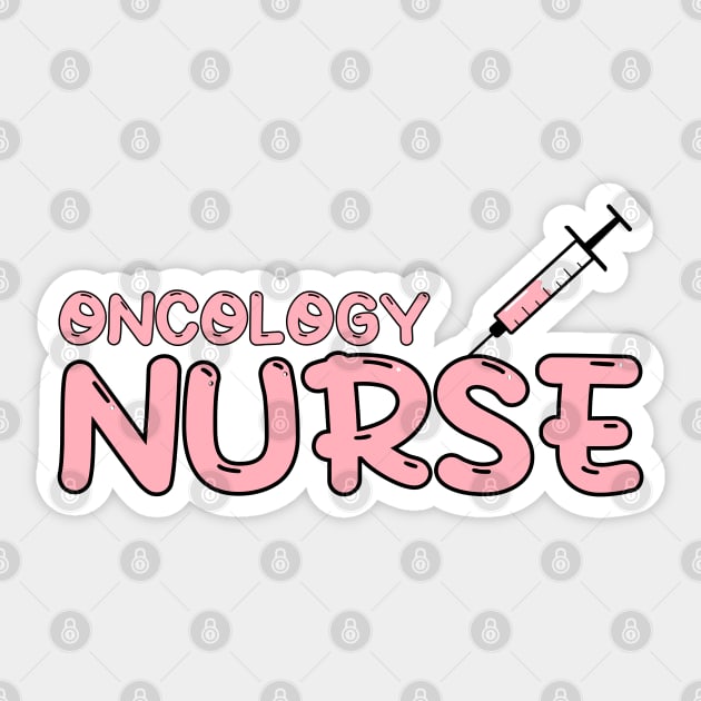 Oncology Nurse Red Sticker by MedicineIsHard